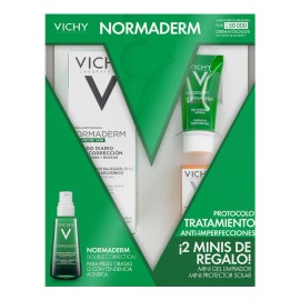 Kit Vichy Normaderm Phytosolution Doble Correccion+limp+bloq Mixta Día/noche