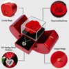 Preserved Red Real Rose with Heart Necklace Eternal Flowers Rose