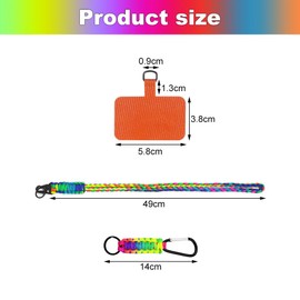 Mecmbj Paracord Key Fob, Lanyard with Carabiner, Pack of 3 Key Fob Braided Paracord Lanyard for ID Cards, Lanyard Colourful Key Ring for Outdoor, Camping, Hiking -B