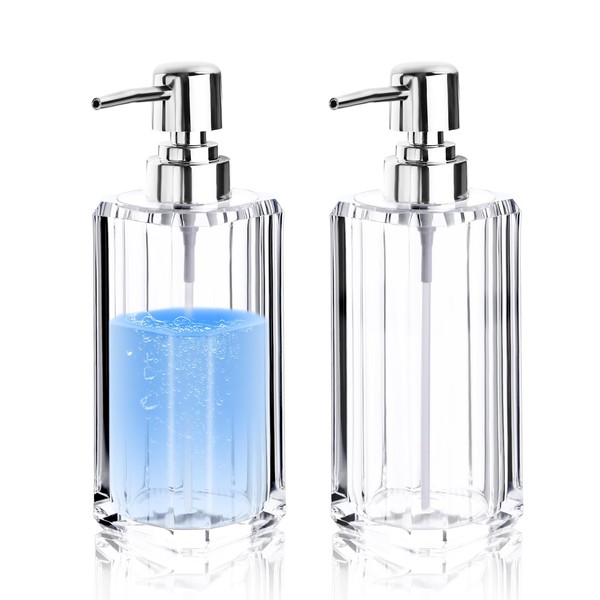 Diakey Acrylic Hand Soap Dispenser, Crystal Clear Modern Liquid Soap