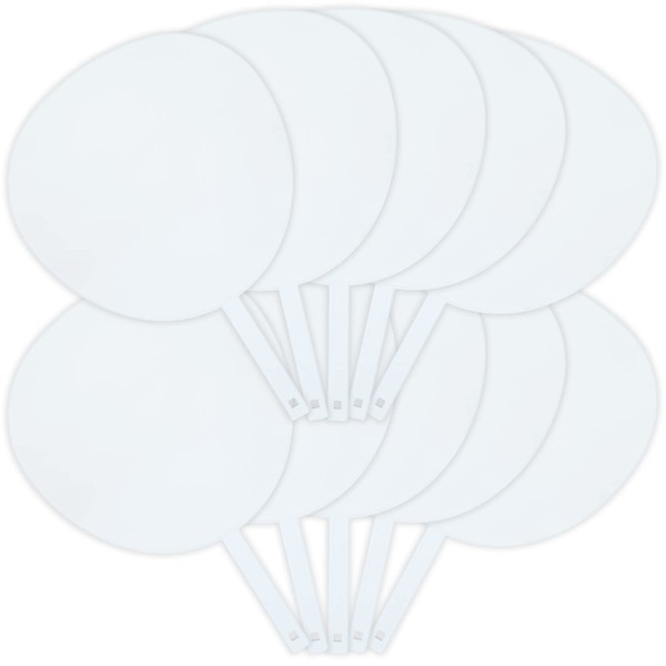 Jumbo Fans, White/White, Solid, Non-Glossy, Concert, Live, Cheer (Set of 10)