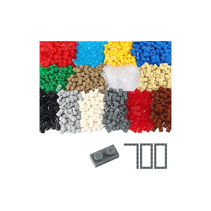 Basic Parts - Juego de 700 bloques de azulejos de