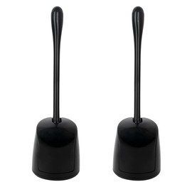 CELOX Toilet Bowl Brush and Holder for Bathroom Cleaning, 2 Set，Black