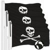 G128 3 Pack: Pirate Jolly Roger Bones Flag | 3x5