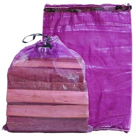 Mesh Firewood Bags 22"×32" Crawfish Sacks, Firewood Bags for Selling, Onion Bag Storage Potato Sacks Mesh Wood Bag Bulk (Pack of 10)