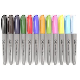 Mr. Pen - Assorted Color, Fine Point Permanent Markers, 12 Pack