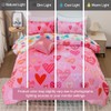 Holawakaka Girls Twin Pink Comforter Set with Sheets, 6 Pieces