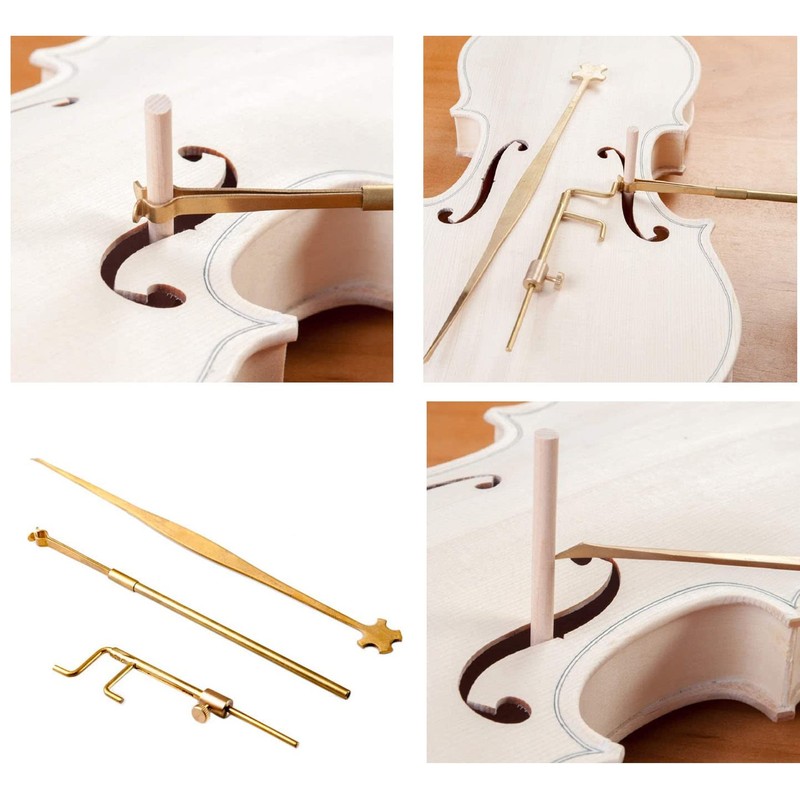 TUOREN 19pcs Violin Bridge Fitting Tool Include Crack Repair Tuning