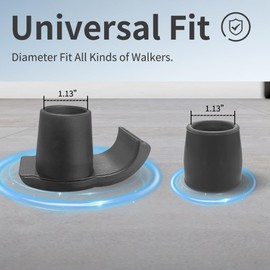 Eosprim 2 Pack Walker Ski Glides, Walker Sliders or Gliders, Walker Skis Glides for Folding Walkers, 2 Pieces Replacement Feet for Shower Chair Bath Seat