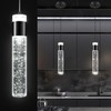 IDEQUY Modern Mini Crystal Pendant Light for Kitchen Island Bedroom
