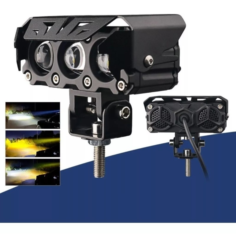 yuqing.fc Par Faros De Lupa Luz Led Spot Doble Color