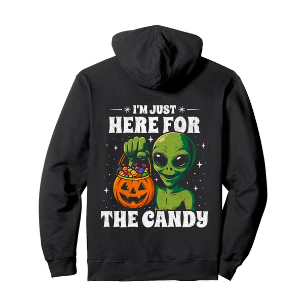 Funny UFO Alien Halloween Costume - Just Here For The