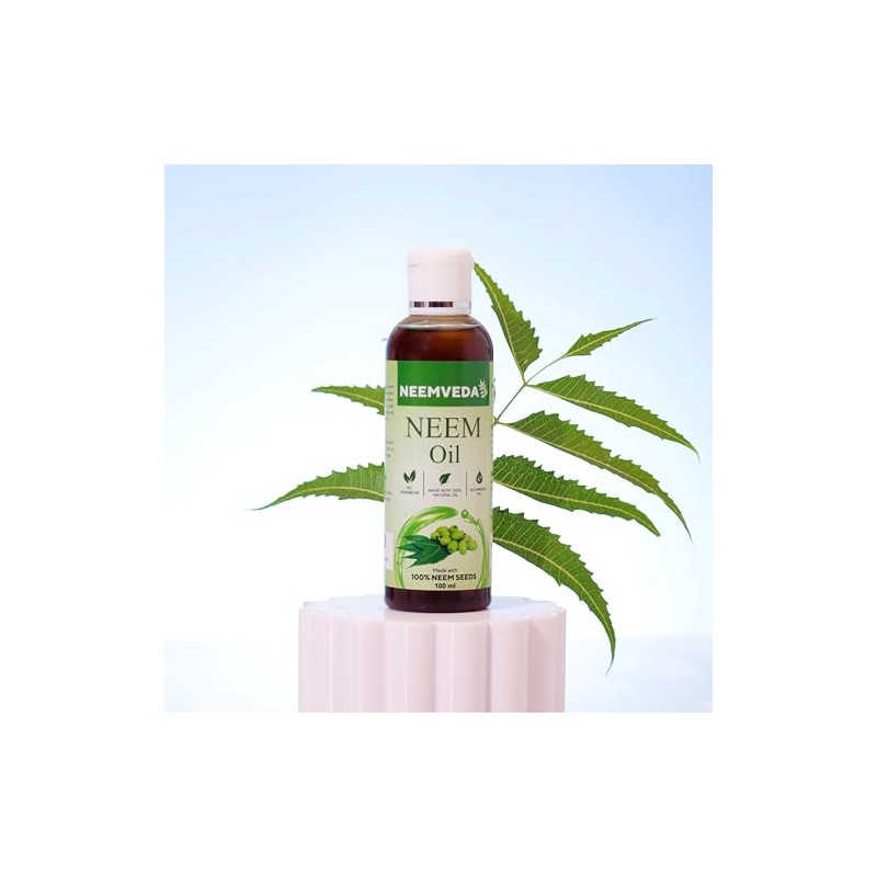Virgin Neem Oil, 100 ml, Cold Pressed Pure Unrefined Oil