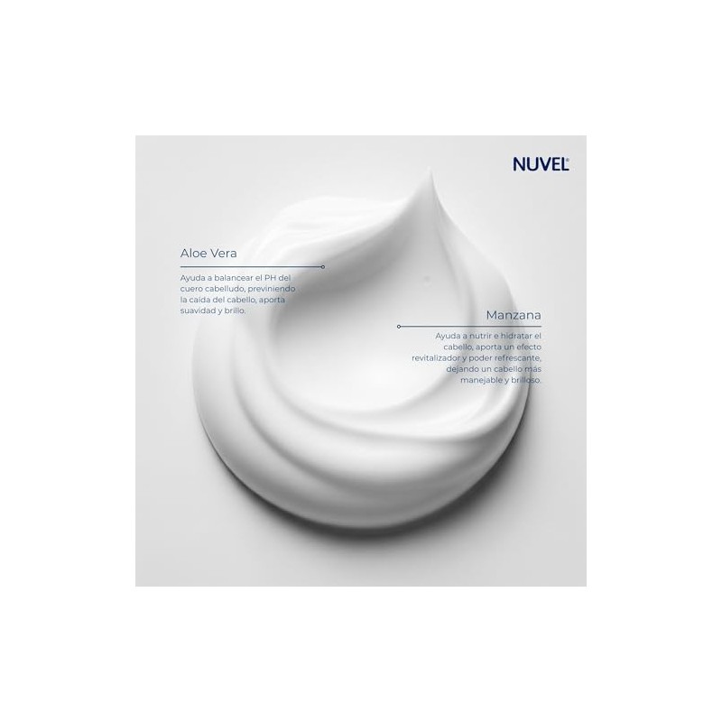 Nuvel Shampoo Limpieza Profunda y Reparación con Extractos Naturales Manzana