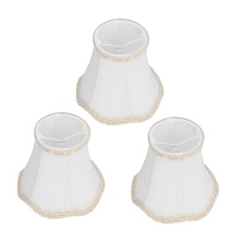 3Pcs Fabric Lamp Shade E14 Clip On Wall Lamp Candle Chandelier Lampshade Interior Decoration White