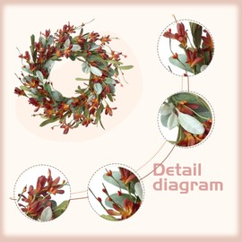 Harvest Fall Wreath Leaves Autumn Orange