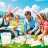 HOWAF Easter Egg Hunt, 10pcs Easter Egg Hunt Clues, Indoor