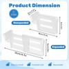 ASTIMESA Adjustable Clear Fridge Divider Set, Retractable Fridge Door Organizer