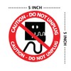 Do Not Unplug Sign Stickers,5 Inch Round Shape Do Not