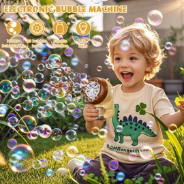 Panacare Children's Bubble Machine, Bubble Toy Children 5000+ Bubbles / Min with Bubble Solution for Wedding/Birthday/Party, Outdoor Gift for Boys and Girls 345678 Years (Beige)