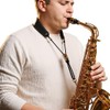Correa ajustable para el cuello de saxofón – piel premium
