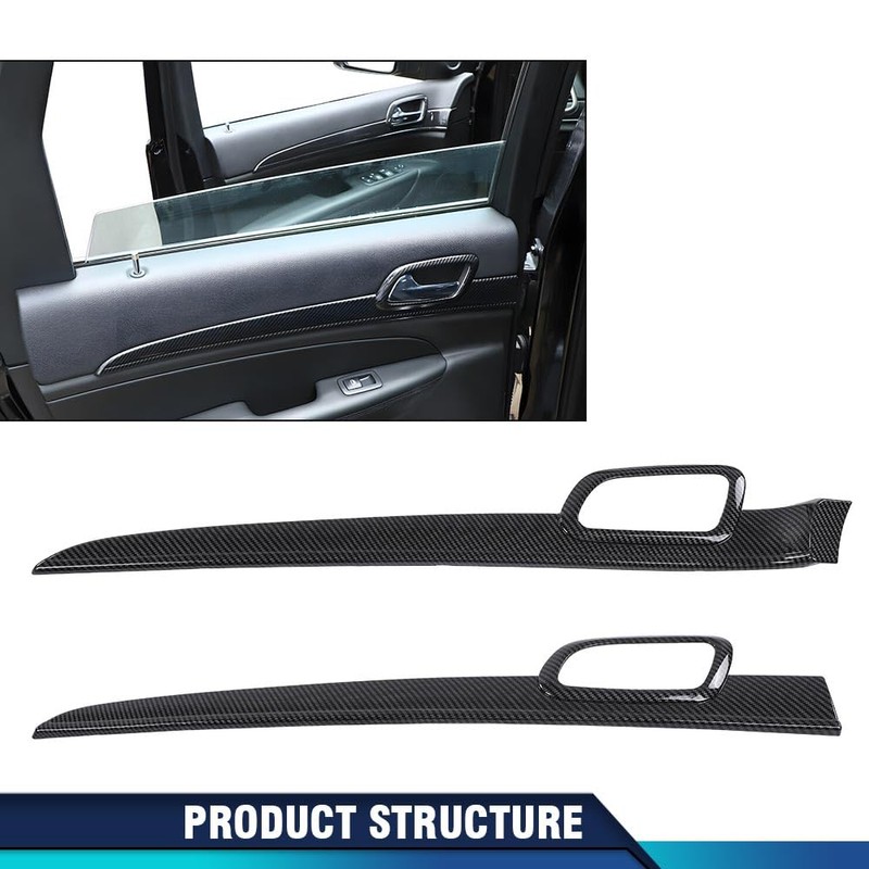 PIT66 Center Console Dashboard Panel Door Handle Trim Carbon Fiber