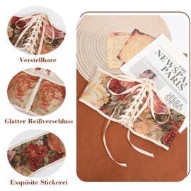 VONMELLI Renaissance Corset Belt for Women Wide Vlastic Waist Belt with Lacing, brown