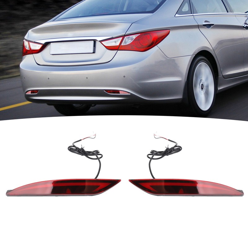 2Pcs LED Rear Bumper Reflector Light Waterproof Super Bright Long