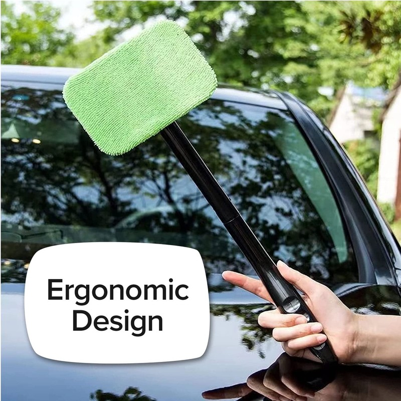 Windshield Wizard Cleaning Tool, AS-SEEN-ON-TV, Cleans Windshields Without Reaching, Microfiber