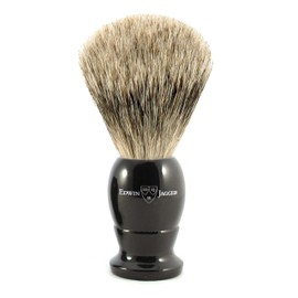 Edwin Jagger 5EJ876 Extra Large Best Badger Shaving Brush, Imitation Ebony for use with Shaving Cream or Soap for Men