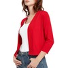 Urban CoCo Women's 3/4 Sleeve Lightweight Open Front Knit Sweater