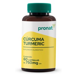 PRONAT | Cúrcuma Turmeric, Suplemento Alimenticio, 60 cápsulas de 750 mg