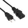 AINEX AC Power Cable Ultra-Slim Straight Type 0.5m ACP-05S-BK