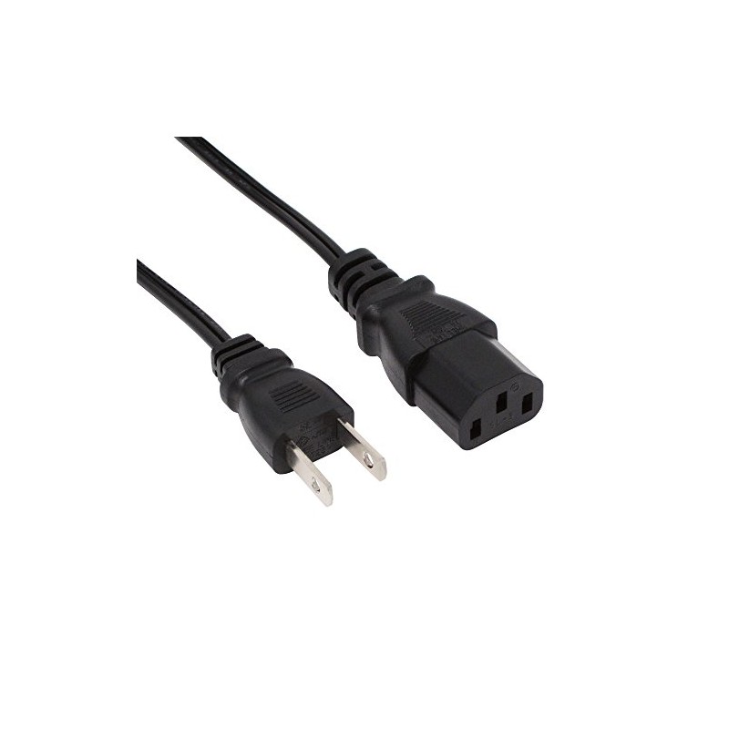 AINEX AC Power Cable Ultra-Slim Straight Type 0.5m ACP-05S-BK