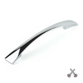 Taper Bow Kitchen Cabinet Door Handle, Cupboard Drawer Bedroom Furniture Handles 128mm Chrome
