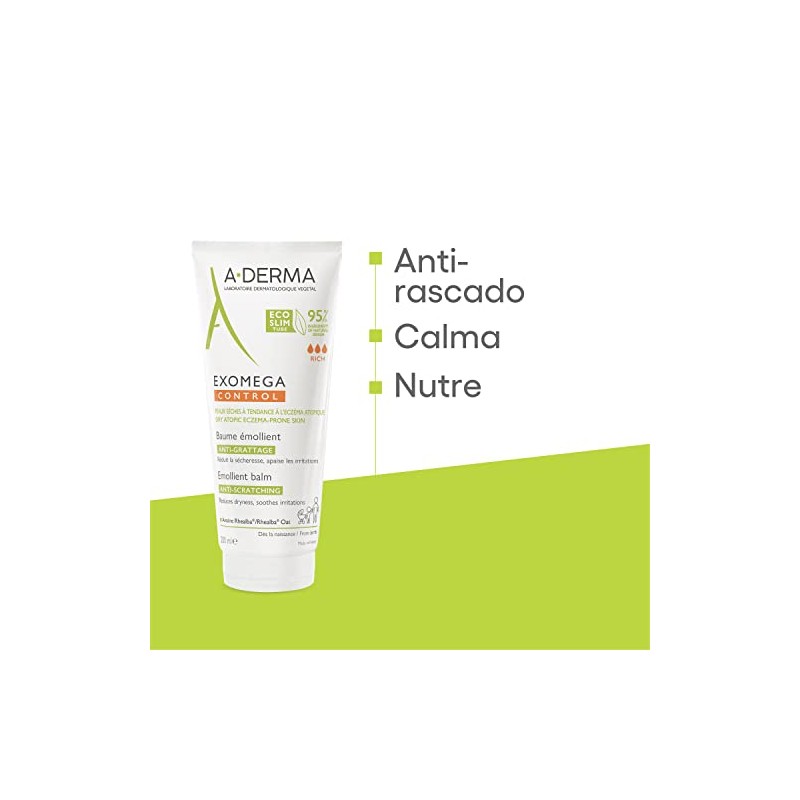 A-Derma Exomega Control Bálsamo Emoliente Anticomezón, 200ml