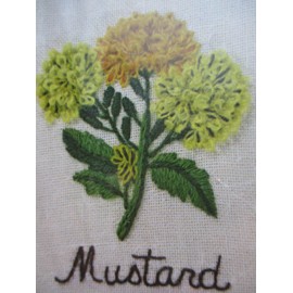 Mustard Needlepoint Embroidery Kit 4" x 5"