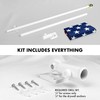 G128 Combo Pack: 6 Ft Aluminum Spinning Flagpole (White) &