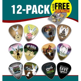 Psalm 91 Guitar Picks (12-Pack) - Motivational Inspirational Bible Verse – Inspiringly Cool Gifts Love for Men Women Youth - Great Gift Ideas for Anniversary, Christmas
