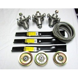 Pro Parts Place, PPP Deck Rebuild kit for Toro Timecutter SS5060 SS5000 SS5035 MX5000 MX5060 SW5000 with 3 Spindles, 3 Idler Pulleys, 3 Blades, 1 Made with Kevlar Belt