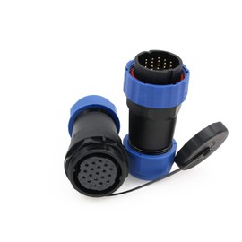 ZBLZGP SD28 19 Pin In Line Cable Male Female Plug Socket Waterproof IP68 Aviation 28MM Connector Circular Electrical Automotive Plastic Power Connector