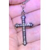 Silver Cross ✝️ Crystal Clear CZ Zipper Pull & Keychain