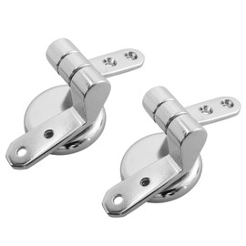LQ Industrial Zinc Alloy Component Toilet Bowl Bolt Toilet Repair Kit Silver Toilet Lid Hinge Fixing Fitting Suitable for Toilet Lid Timber Resin and MDF