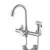 ZHYICH Wall Mount Kitchen Faucet with Side Sprayer, Commercial Sink