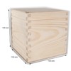 Small Square Cube Wooden Box with Lid | 13 x
