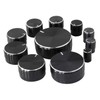 Ett Aluminium Rotary Knob, Set of 11, Black, 6 mm,
