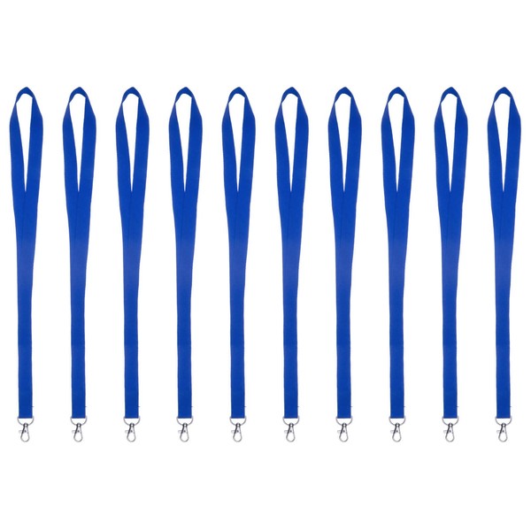 Karteo Lanyard with Carabiner Blue [Pack of 10] Lanyard Lanyards