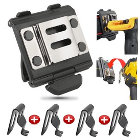 Tape Measure Holster with 4 Drill Bit Hooks, Tape Measure Holder Drill Holster Drill Clip, Drill Holster with Tool Belt Hook, Free Your Hands.