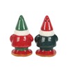Gnome Salt and Pepper Shaker Set, Ceramic, Red and Green