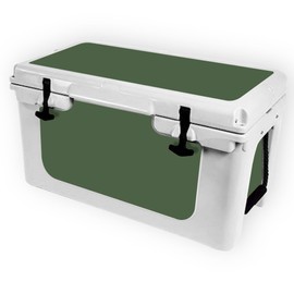 MightySkins (Cooler Not Included) Skin Compatible with RTIC 45 Cooler (2017 Model) - Solid Olive | Protective, Durable, and Unique Vinyl Decal wrap Cover | Easy to Apply | Made in The USA